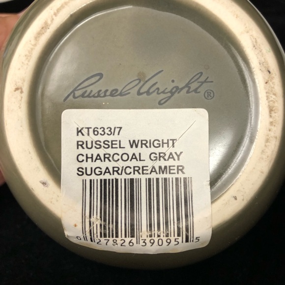 Russell Wright Charcoal Gray Stackable Sugar/Creamer NEW - Picture 11 of 12